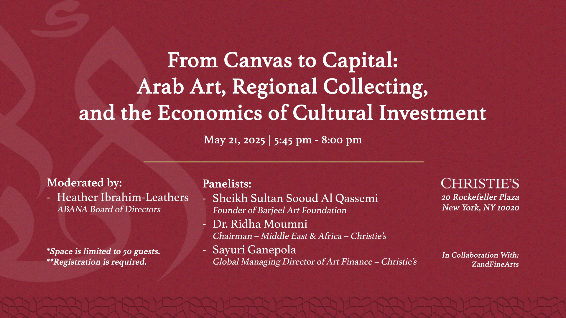 From Canvas to Capital: Arab Art, Regional Collecting, and the Economics of Cultural Investment