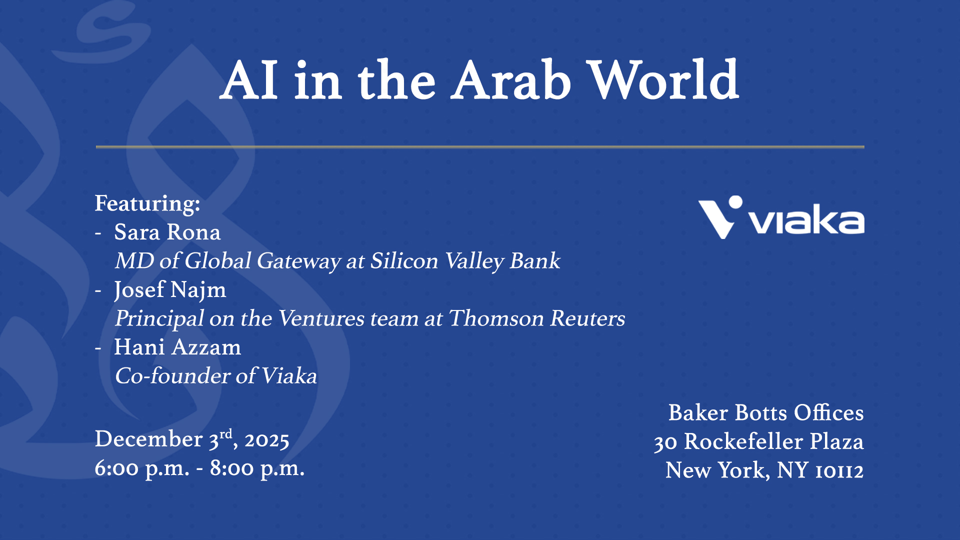 ABANA and Viaka: Current Trends in AI in the Arab World